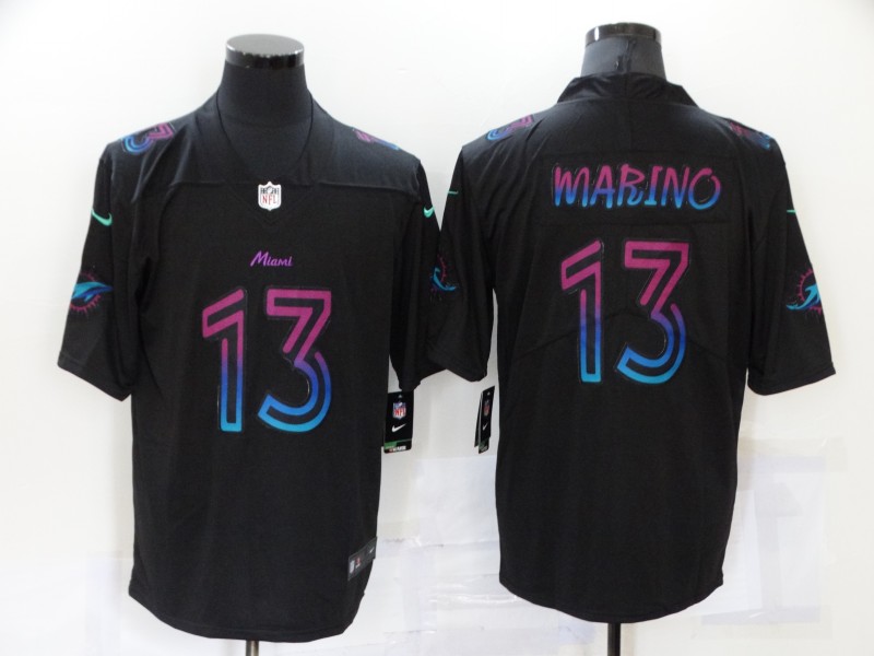 Men's Miami Dolphins Dan Marino #13 Black City Edition Jersey